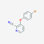 3-(4-bromophenoxy)picolinonitrile molecular structure