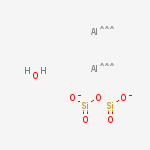 disiloxane-1,3-diolate, 1,3-dioxo-, dialuminum salt, monohydrate molecular structure