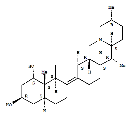 Benzo[7,8]fluoreno[2,1-b]quinolizine,cevane-1,3-diol deriv. molecular structure