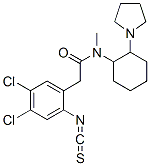 2-isothiocyanato-4,5-dichloro-N-methyl-N-(2-(1-pyrrolidinyl)cyclohexyl)benzeneacetamide molecular structure