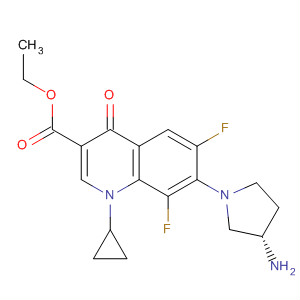 3-Quinolinecarboxylic acid,7-(3-amino-1-pyrrolidinyl)-1-cyclopropyl-6,8-difluoro-1,4-dihydro-4-oxo-,ethyl ester, (S)-