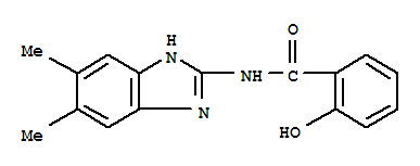 N-(5,6-dimethyl-1H-benzimidazol-2-yl)-2-hydroxybenzamide molecular structure