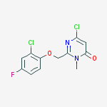 6-Chloro-2-((2-chloro-4-fluorophenoxy)methyl)-3-methylpyrimidin-4[3H]-one molecular structure