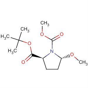1,2-Pyrrolidinedicarboxylic acid, 5-methoxy-, 1-(1,1-dimethylethyl)2-methyl ester, (2S,5R)- molecular structure