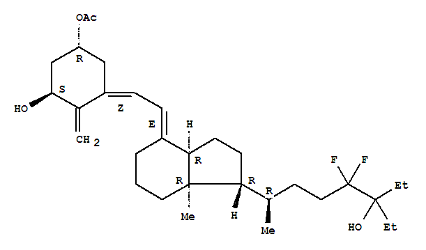 24,24-difluoro-1,25-dihydroxy-26,27-dimethylvitamin D3 molecular structure