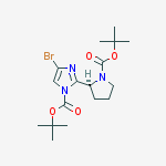 Tert-butyl 4-bromo-2-[(2s)-1-[(2-methylpropan-2-yl)oxycarbonyl]pyrrolidin-2-yl]imidazole-1-carboxylate molecular structure