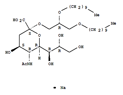 D-glycero-b-D-galacto-2-Nonulopyranosidonicacid, 2,3-bis(decyloxy)propyl 5-(acetylamino)-3,5-dideoxy-, monosodium salt,(R)-