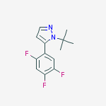 1-tert-butyl-5-(2,4,5-trifluorophenyl)pyrazole molecular structure