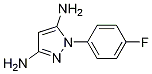 1-(4-fluorophenyl)-1H-pyrazole-3,5-diaMine molecular structure