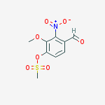 Benzaldehyde, 3-methoxy-4-[(methylsulfonyl)oxy]-2-nitro- molecular structure