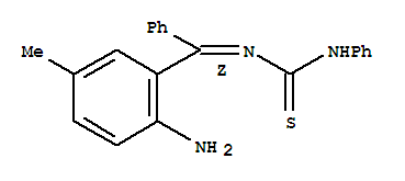 (Z)-((2-Amino-5-methylphenyl)phenylmethylene)phenylthiourea molecular structure