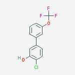 2-chloro-5-[3-(trifluoromethoxy)phenyl]phenol molecular structure