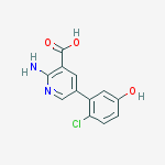2-amino-5-(2-chloro-5-hydroxyphenyl)pyridine-3-carboxylic Acid molecular structure