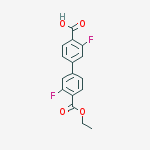 4-(4-ethoxycarbonyl-3-fluorophenyl)-2-fluorobenzoic Acid molecular structure