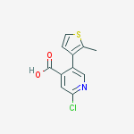 2-chloro-5-(2-methylthiophen-3-yl)pyridine-4-carboxylic Acid molecular structure