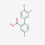 2-(4-fluoro-3-methylphenyl)-5-methylbenzoic Acid molecular structure