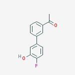 1-[3-(4-fluoro-3-hydroxyphenyl)phenyl]ethanone molecular structure