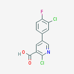 2-chloro-5-(3-chloro-4-fluorophenyl)pyridine-3-carboxylic Acid molecular structure