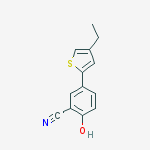 5-(4-ethylthiophen-2-yl)-2-hydroxybenzonitrile molecular structure