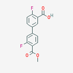 2-fluoro-5-(3-fluoro-4-methoxycarbonylphenyl)benzoic Acid molecular structure