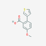 5-methoxy-2-thiophen-3-ylbenzoic Acid molecular structure