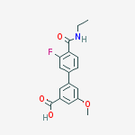 3-[4-(ethylcarbamoyl)-3-fluorophenyl]-5-methoxybenzoic Acid molecular structure