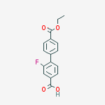4-(4-ethoxycarbonylphenyl)-3-fluorobenzoic Acid molecular structure