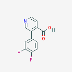 3-(3,4-difluorophenyl)pyridine-4-carboxylic Acid molecular structure