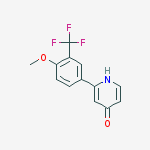 4-HYDROXY-2-(4-METHOXY-3-TRIFLUOROMETHYLPHENYL)PYRIDINE molecular structure