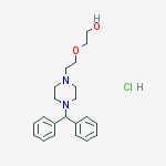 2-[2-(4-benzhydrylpiperazin-1-yl)ethoxy]ethanol;hydrochloride molecular structure