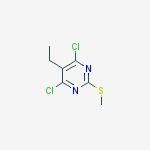 4,6-dichloro-5-ethyl-2-(methylsulfanyl)pyrimidine molecular structure