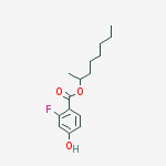 Benzoic acid, 2-fluoro-4-hydroxy-, 1-methylheptyl ester