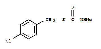 4-chlorobenzyl methyldithiocarbamate molecular structure