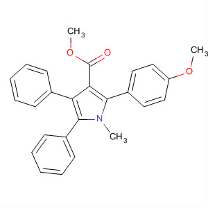 1H-Pyrrole-3-carboxylic acid,2-(4-methoxyphenyl)-1-methyl-4,5-diphenyl-, methyl ester molecular structure
