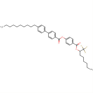 [1,1'-Biphenyl]-4-carboxylic acid, 4'-decyl-,4-[[[1-(trifluoromethyl)heptyl]oxy]carbonyl]phenyl ester molecular structure