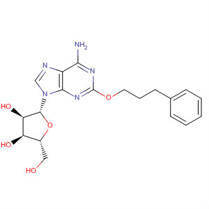 Adenosine, 2-(3-phenylpropoxy)- molecular structure