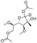 D-Galactofuranoside-6-C-d, methyl 3,5-di-O-methyl-, diacetate molecular structure