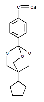 4-cyclopentyl-1-(4-ethynylphenyl)-2,6,7-trioxabicyclo[2.2.2]octane molecular structure
