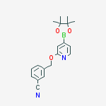 3-(((4-(4,4,5,5-Tetramethyl-1,3,2-dioxaborolan-2-yl)pyridin-2-yl)oxy)methyl)benzonitrile molecular structure