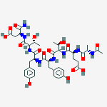 (4S)-4-[[(2S)-2-acetamidopropanoyl]amino]-5-[[(2R)-1-[[(1S)-2-[[(1S)-2-[[(2R)-1-[[(1S)-1-carbamoyl-3-hydroxy-3-oxo-propyl]carbamoyl]-2-hydroxy-propyl]amino]-1-[(4-hydroxyphenyl)methyl]-2-oxo-ethyl]amino]-1-[(4-hydroxyphenyl)methyl]-2-oxo-ethyl]carbamoyl]- molecular structure