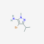 4-bromo-2-methyl-5-propan-2-ylpyrazol-3-amine molecular structure