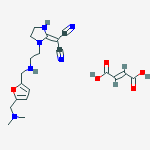 (1-{2-[({5-[(dimethylamino)methyl]furan-2-yl}methyl)amino]ethyl}imidazolidin-2-ylidene)propanedinitrile (2E)-but-2-enedioate