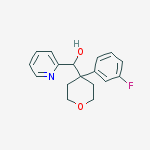 [4-(3-fluorophenyl)oxan-4-yl]-pyridin-2-ylmethanol molecular structure