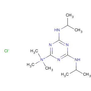 1,3,5-Triazin-2-aminium, N,N,N-trimethyl-4,6-bis[(1-methylethyl)amino]-,chloride molecular structure