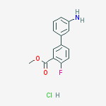 Methyl 3'-amino-4-fluoro-[1,1'-biphenyl]-3-carboxylate hydrochloride molecular structure