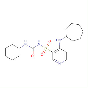 3-Pyridinesulfonamide,4-(cycloheptylamino)-N-[(cyclohexylamino)carbonyl]- molecular structure