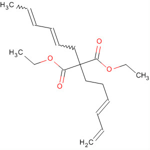 Propanedioic acid, (2,4-hexadienyl)(3,5-hexadienyl)-, diethyl ester,(E,E,E)- molecular structure