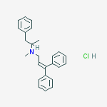 N-methyl-3,3-diphenyl-N-(1-phenylpropan-2-yl)prop-2-en-1-amine hydrochloride (1:1) molecular structure