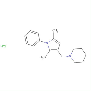 Piperidine, 1-[(2,5-dimethyl-1-phenyl-1H-pyrrol-3-yl)methyl]-,monohydrochloride molecular structure