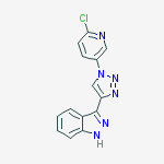 3-(1-(6-chloropyridin-3-yl)-1H-1,2,3-triazol-4-yl)-1H-indazole molecular structure